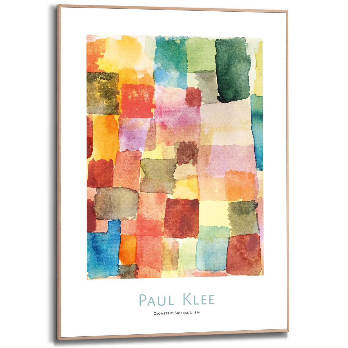 Framed in Wood Paul Klee - Geometrical abstract 70x50