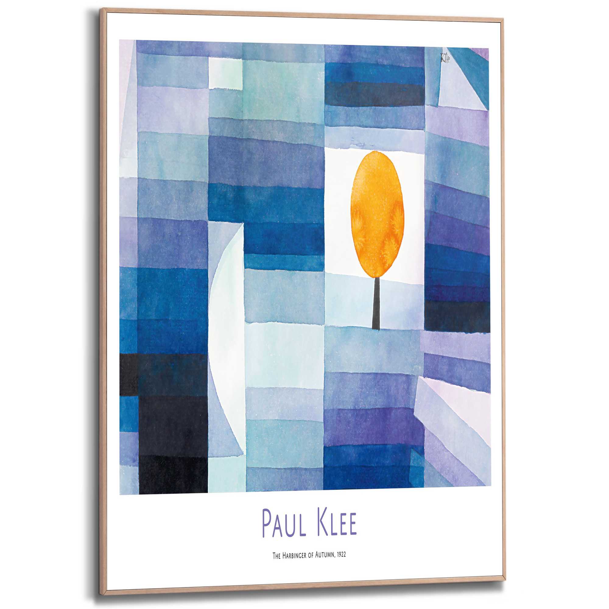 Framed in Wood Paul Klee - the Harbinger of autumn 70x50 – Orangewallz