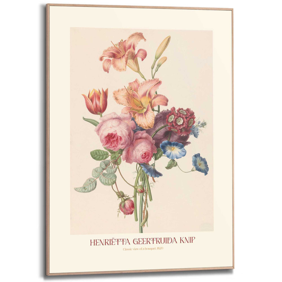 Framed in Wood Henriëtta Geertruida Knip - Bunch 70x50