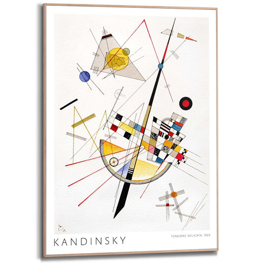 Framed in Wood Wassily Kandinsky - Tensione Delicata 70x50