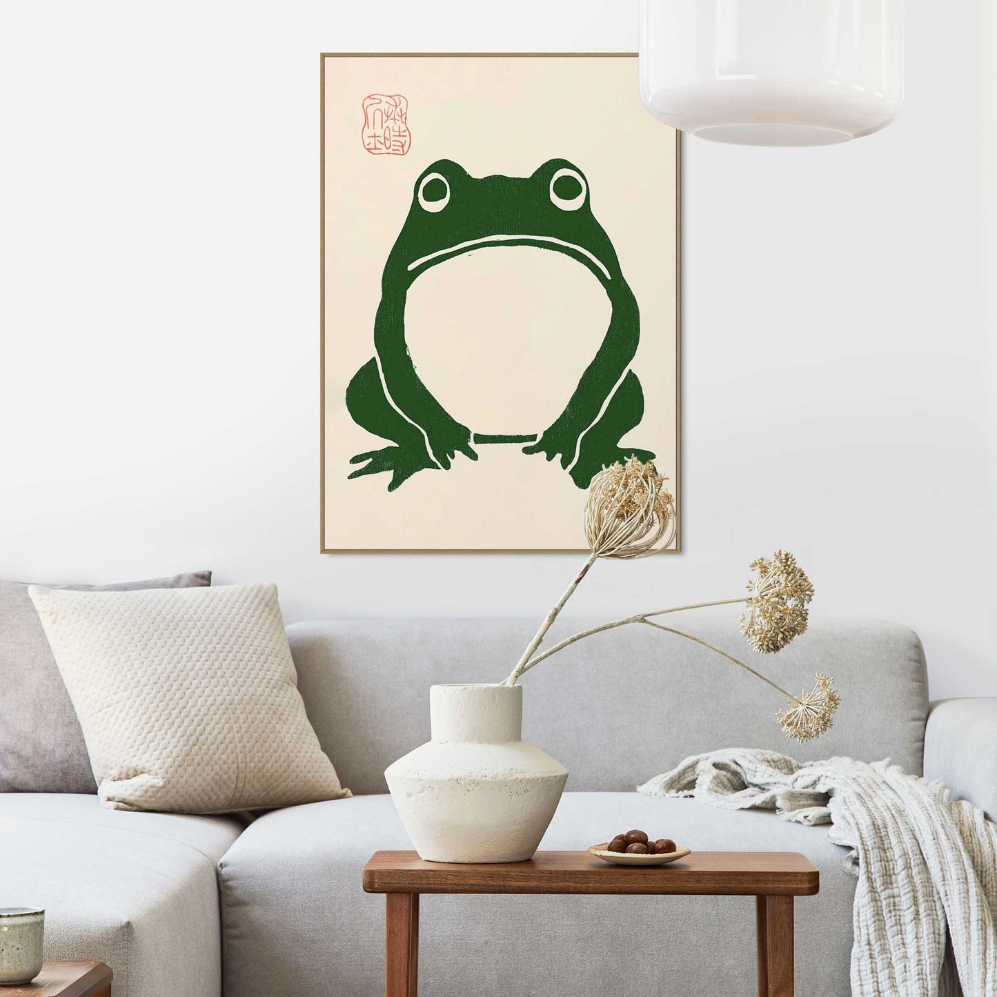Framed Poster Japanese Frog 70x50