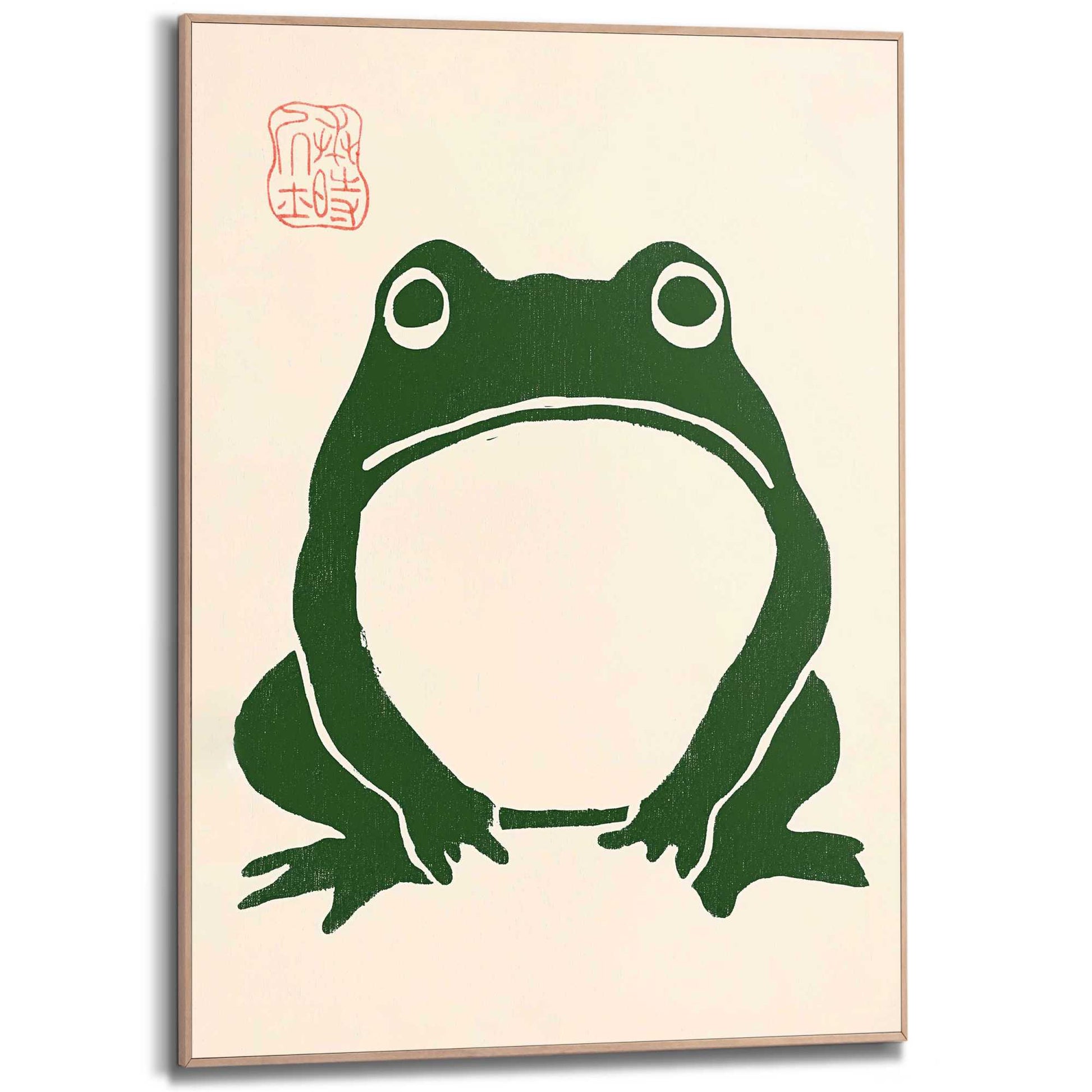 Framed Poster Japanese Frog 70x50
