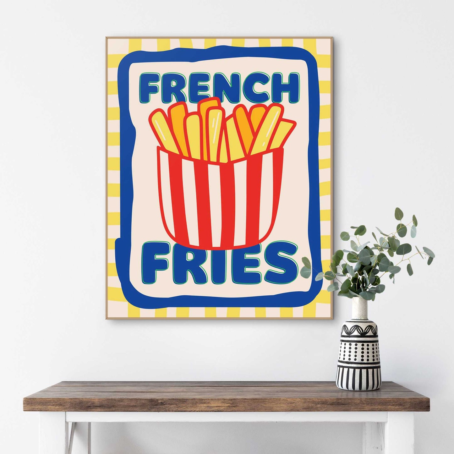 Framed Poster French Fries 50x40