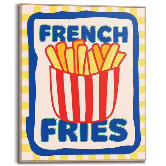 Framed Poster French Fries 50x40
