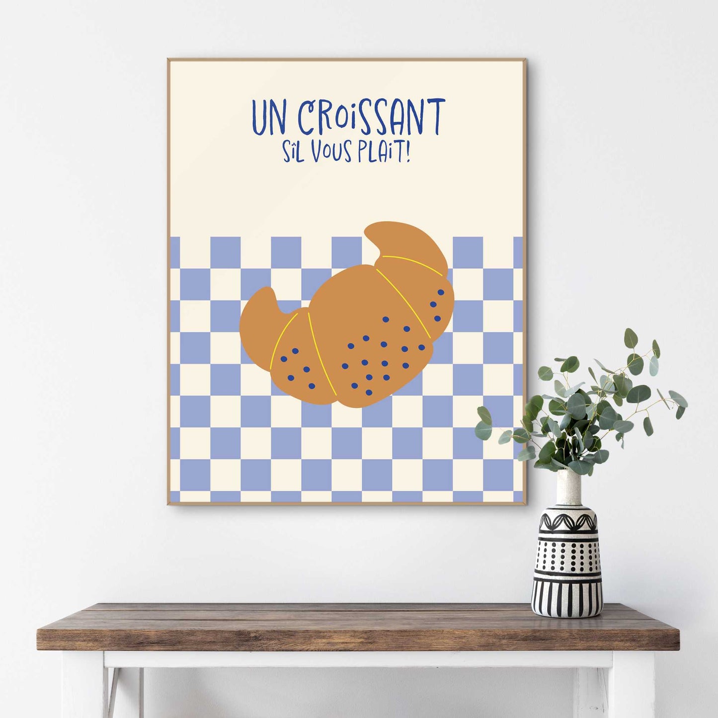 Framed Poster Un Croissant 50x40