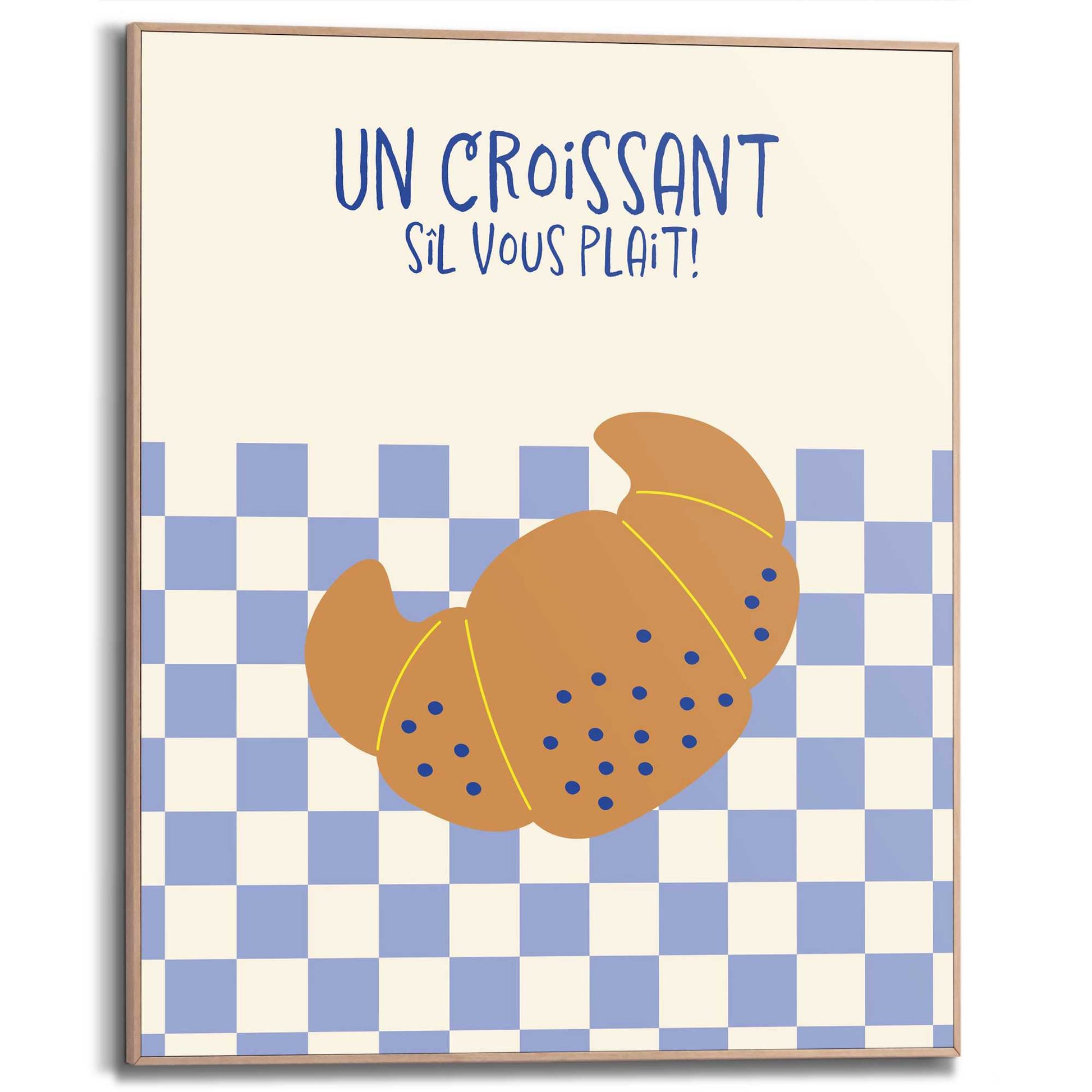 Framed Poster Un Croissant 50x40