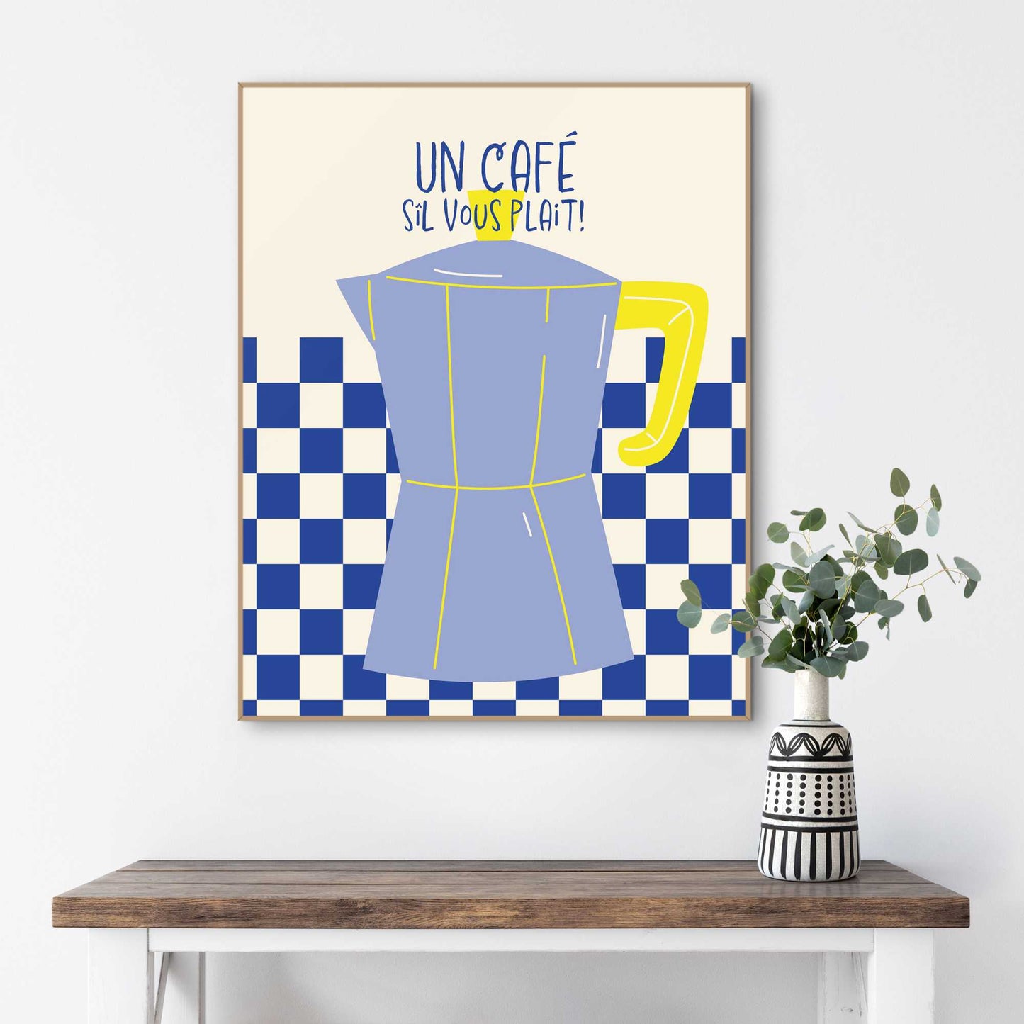 Framed Poster Un Café 50x40