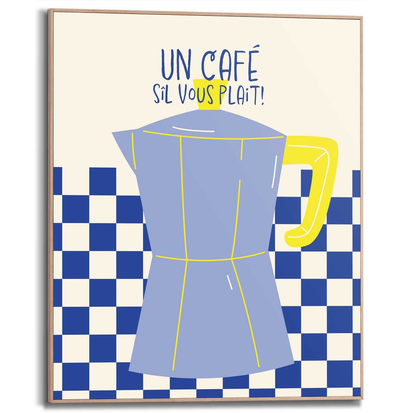 Framed Poster Un Café 50x40