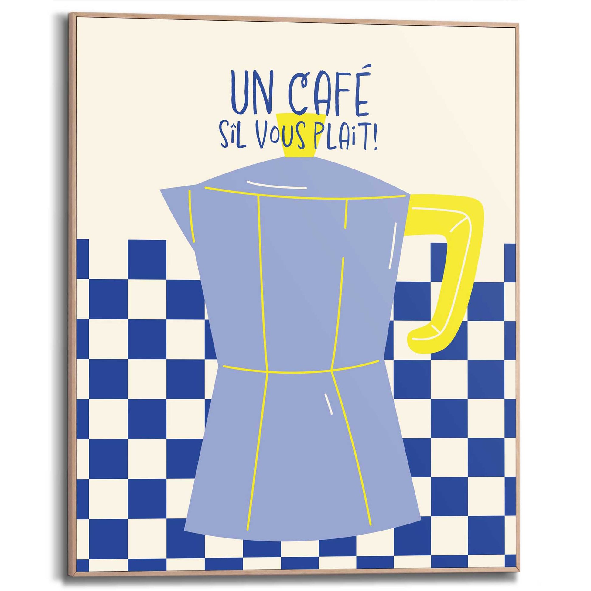Framed Poster Un Café 50x40