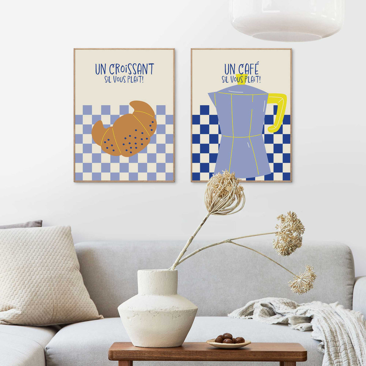 Framed Poster Cafe & Croissant 40x30