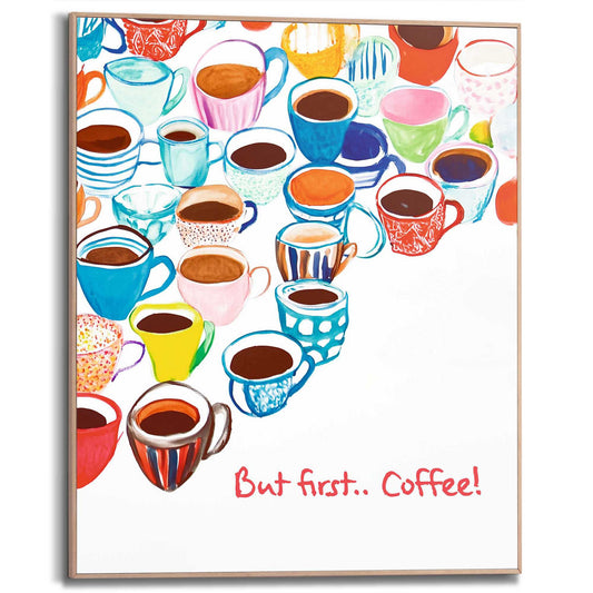 Framed Poster Coffee cups 50x40