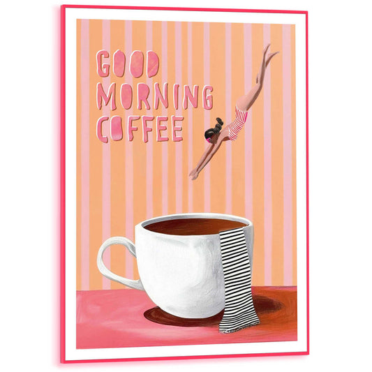Framed Poster Good Morning Coffee 70x50