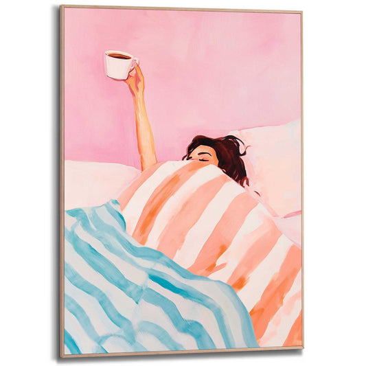 Framed Poster Coffee Sleeping 70x50