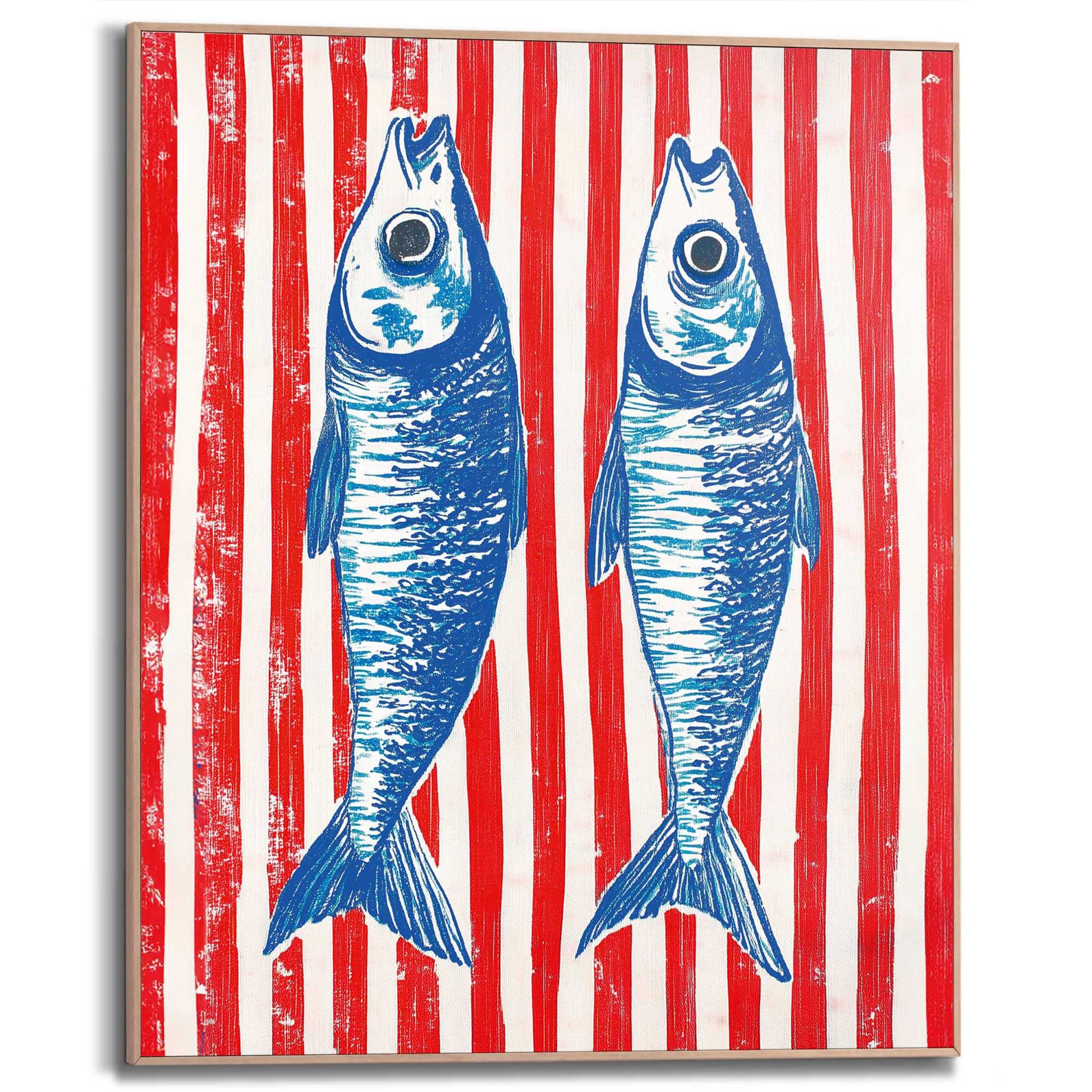Framed Poster Sardines in Marine 50x40