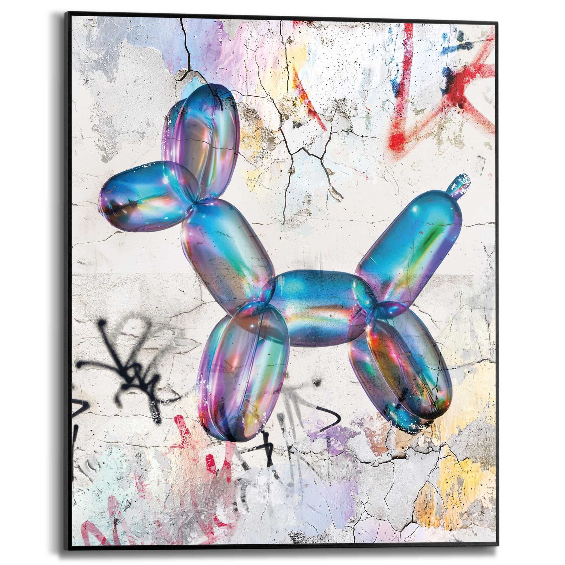Framed Poster Graffiti Balloon Dog 50x40