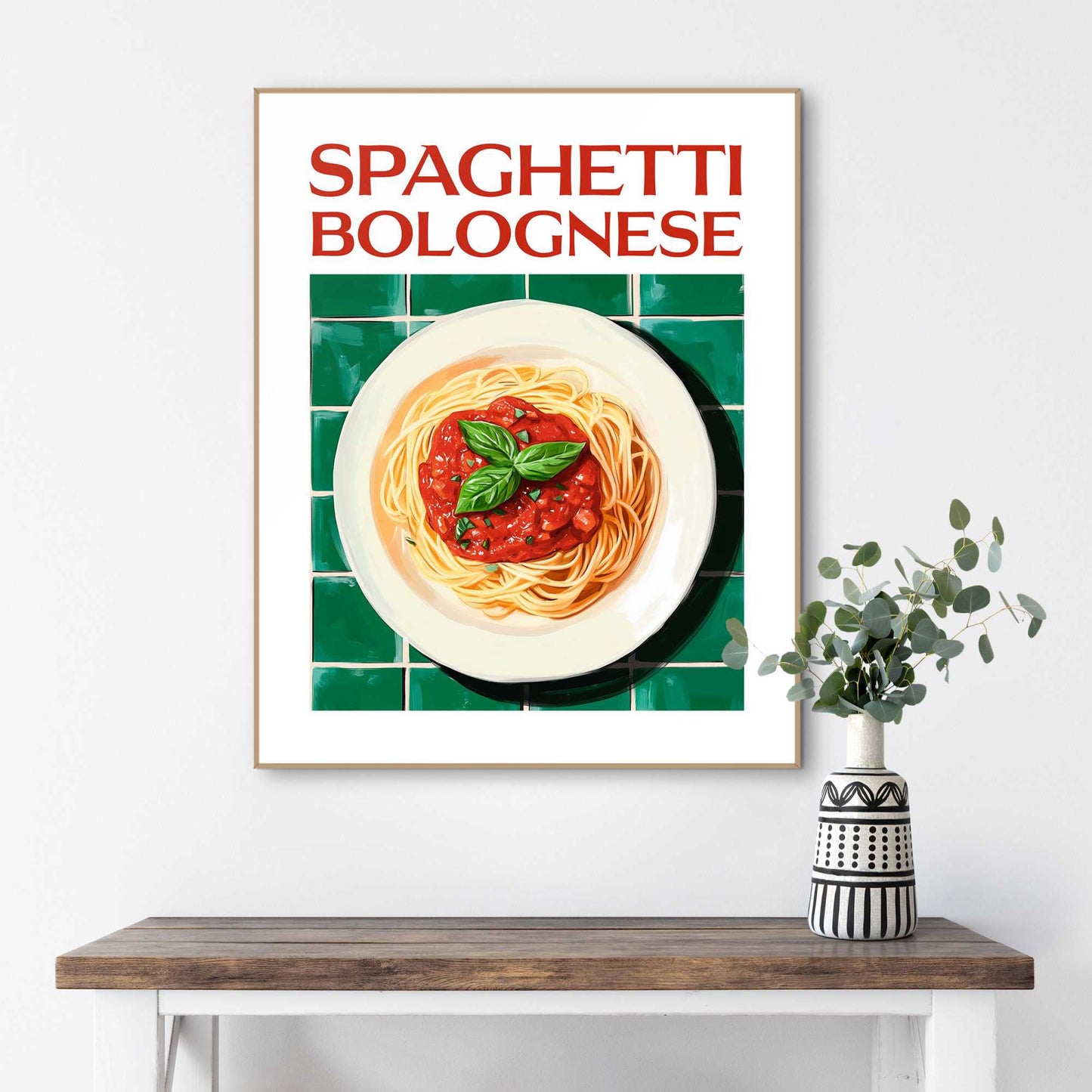 Framed Poster Spaghetti Bolognese 50x40
