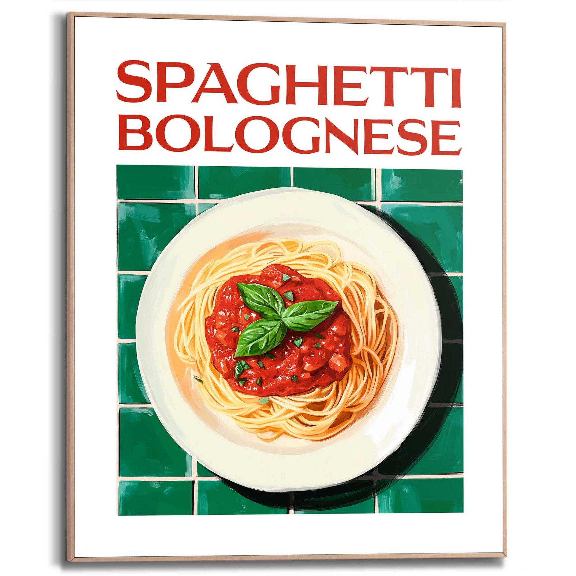Framed Poster Spaghetti Bolognese 50x40