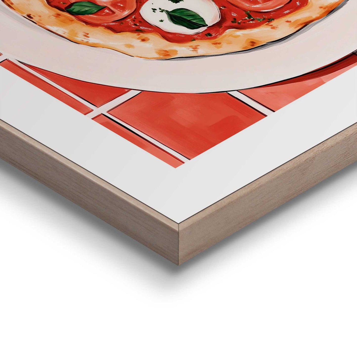 Framed Poster Pizza Margherita 50x40