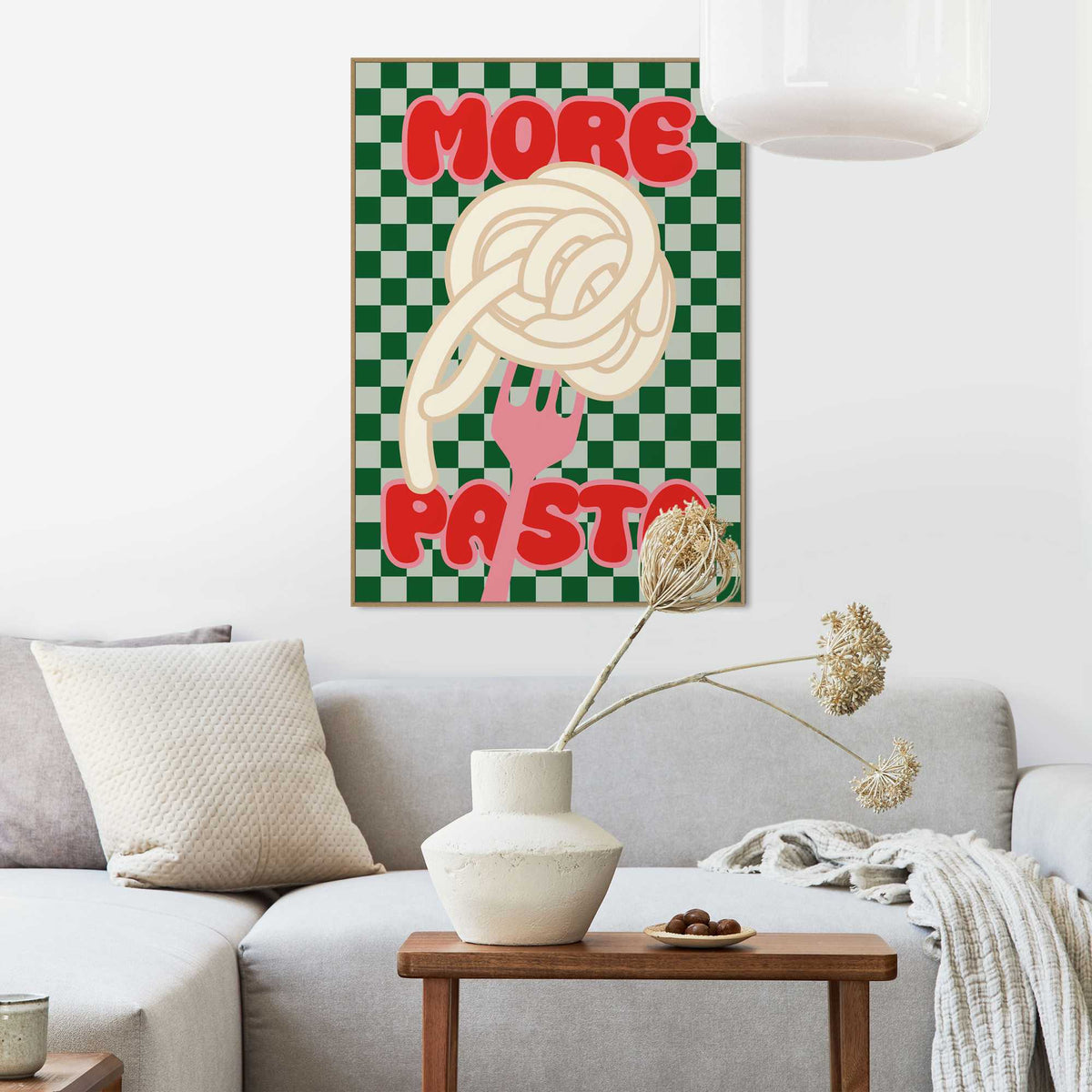 Framed Poster Love Pasta 70x50