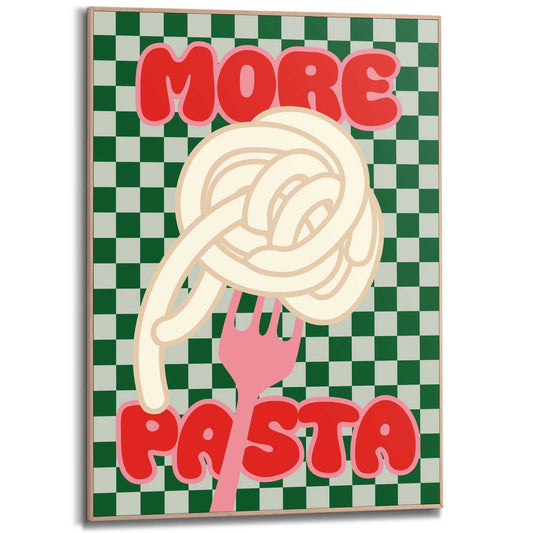Framed Poster Love Pasta 70x50