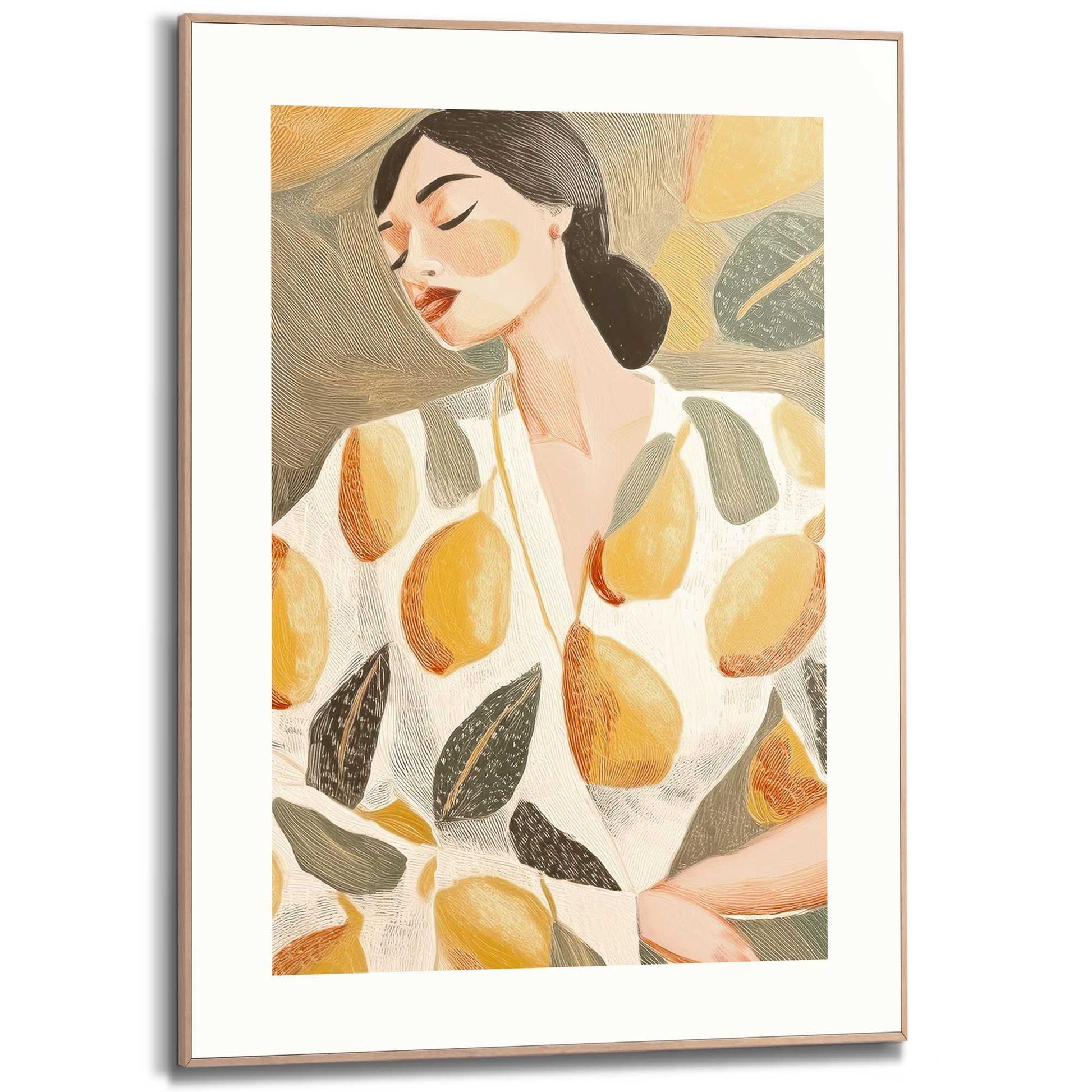 Framed Poster Lemon Lady 70x50