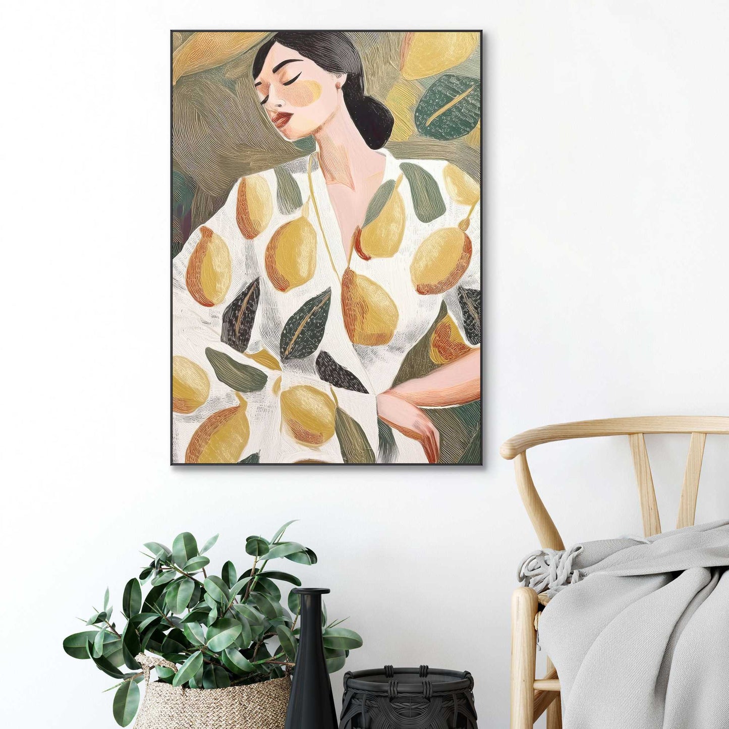 Framed Poster Lemon Lady 70x50
