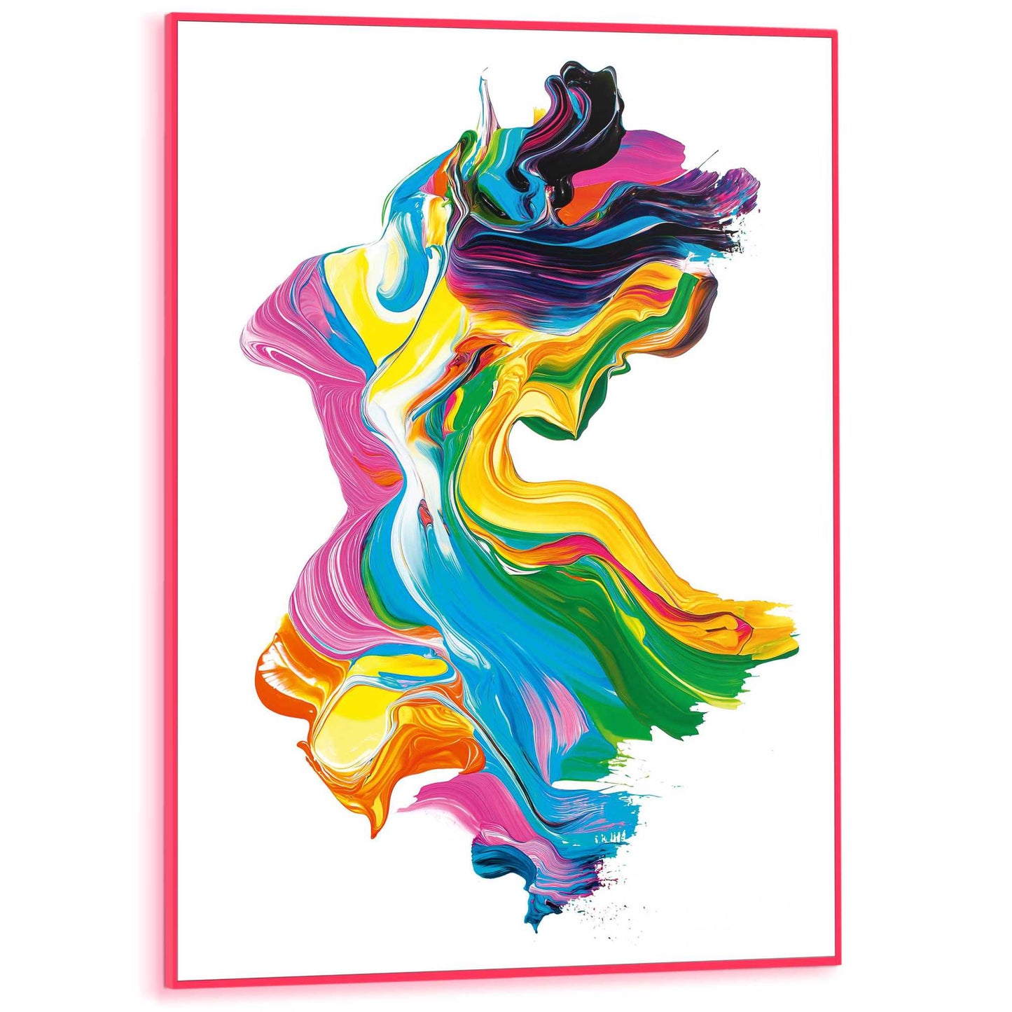 Framed Poster Fluo Abstract I 70x50