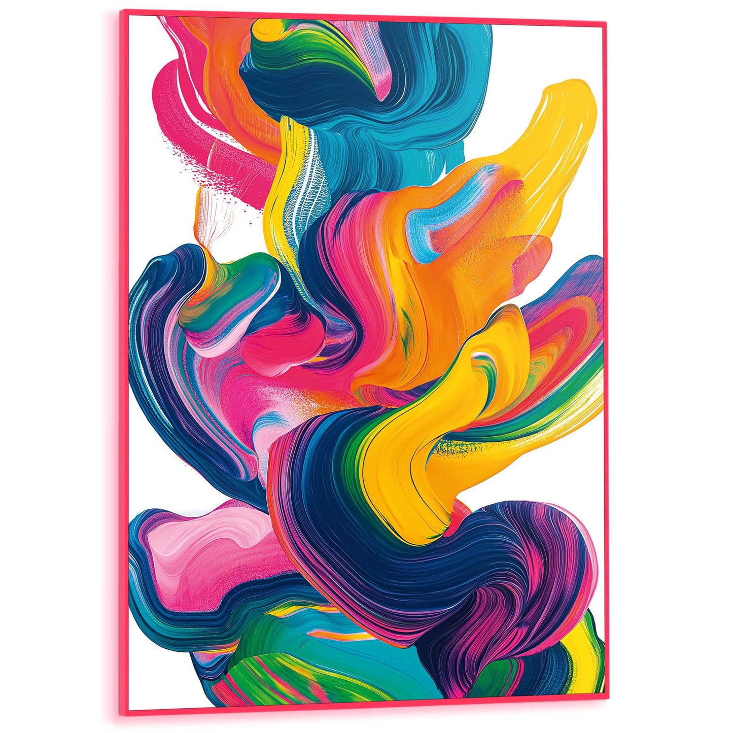 Framed Poster Fluo Abstract II 70x50