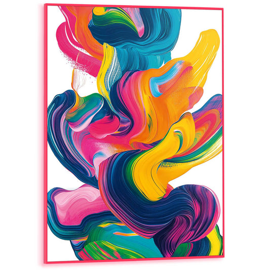 Framed Poster Fluo Abstract II 70x50