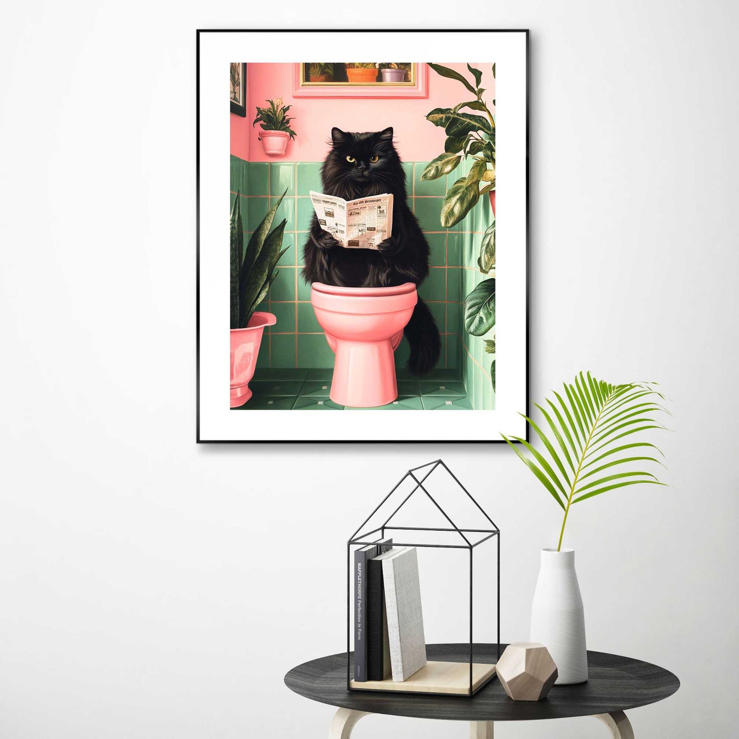 Framed Poster Do not Disturb the Cat 50x40