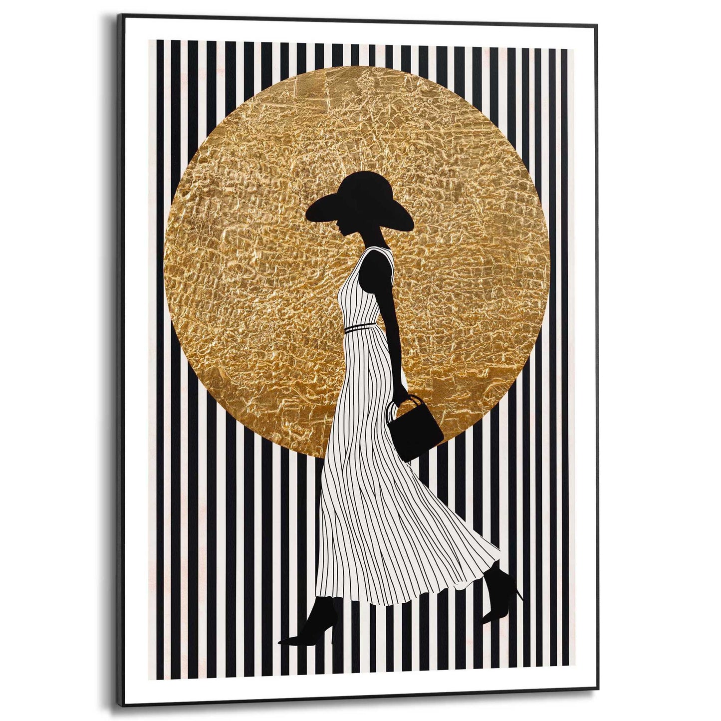Framed Poster Woman in Golden Circle 70x50