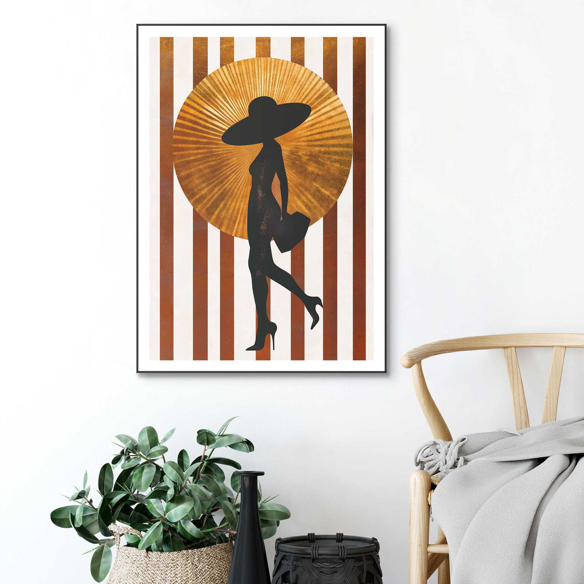Framed Poster Woman Silhouette 70x50