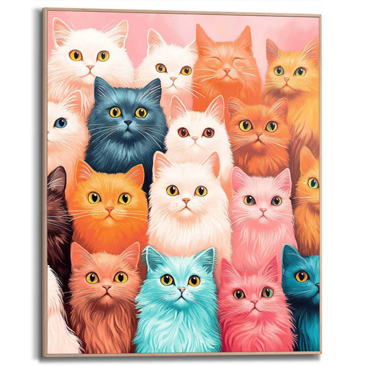 Framed Poster Cat Audience 50x40