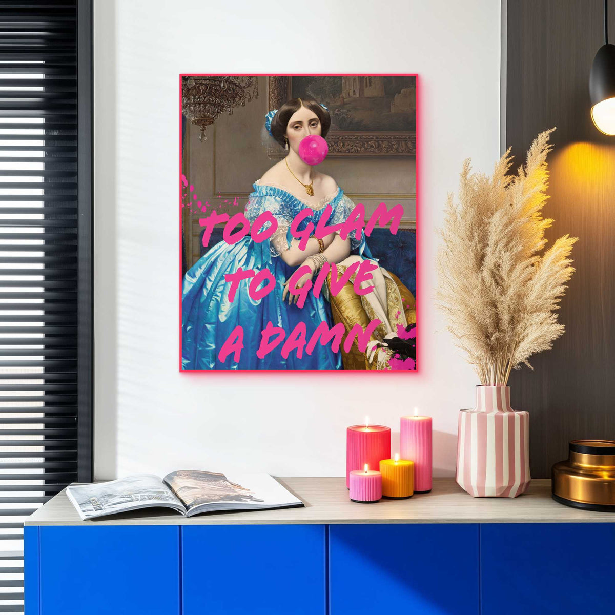 Framed Poster Bubble Gum Glam 50x40