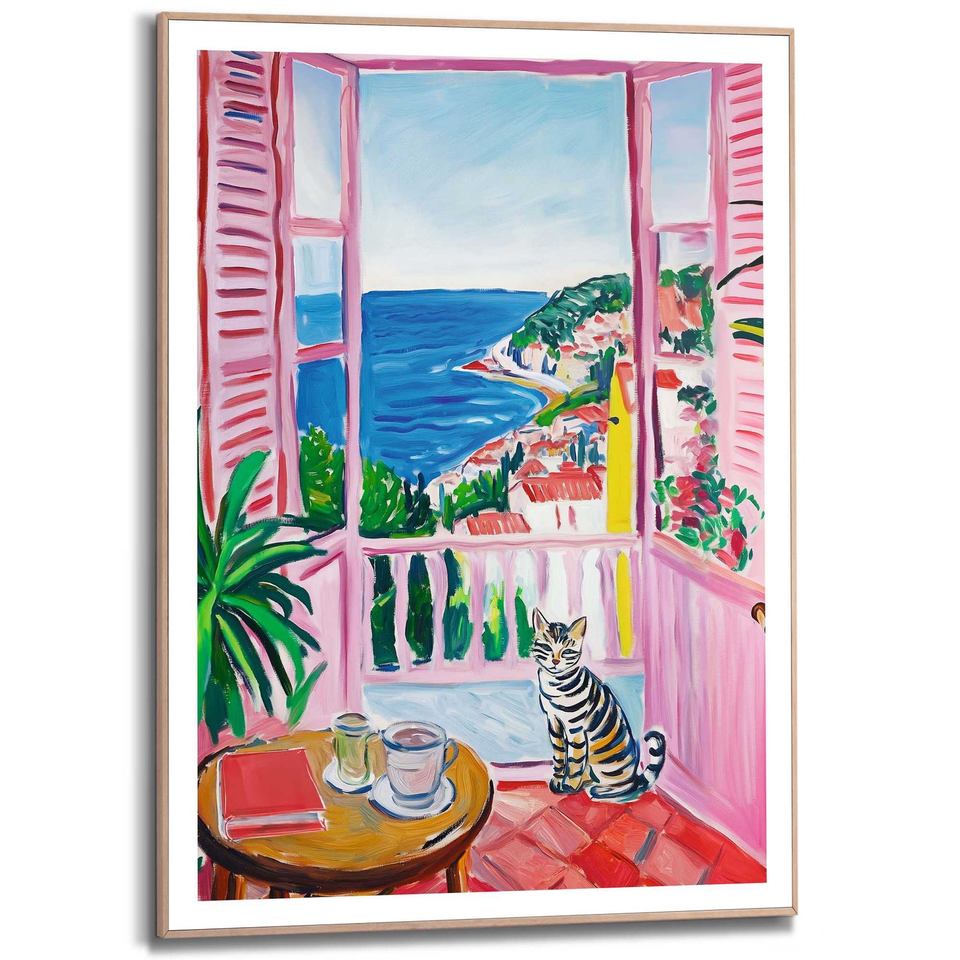 Framed Poster Louvre Balcony 70x50