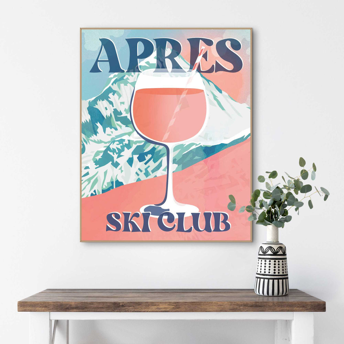 Framed Poster Apres Ski Club 50x40