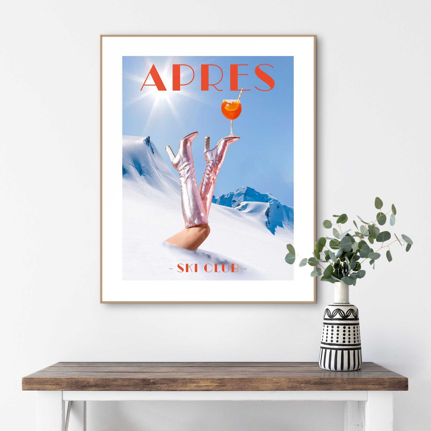 Framed Poster Apres Ski 50x40