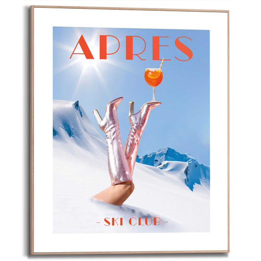Framed Poster Apres Ski 50x40