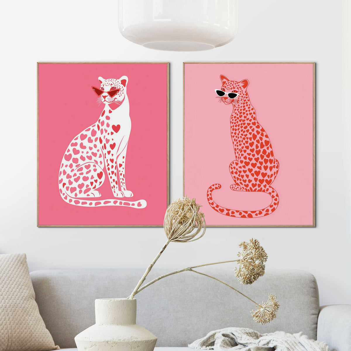 Framed Poster Love Cats 40x50