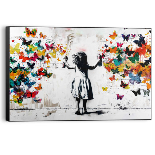 Wall Art Panel Spray of Butterflies 60x90