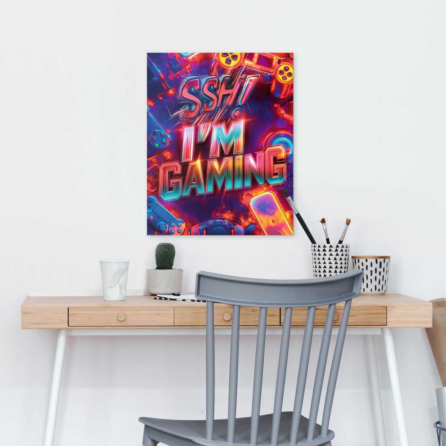 Wall Art Panel Silence Gaming 50x40