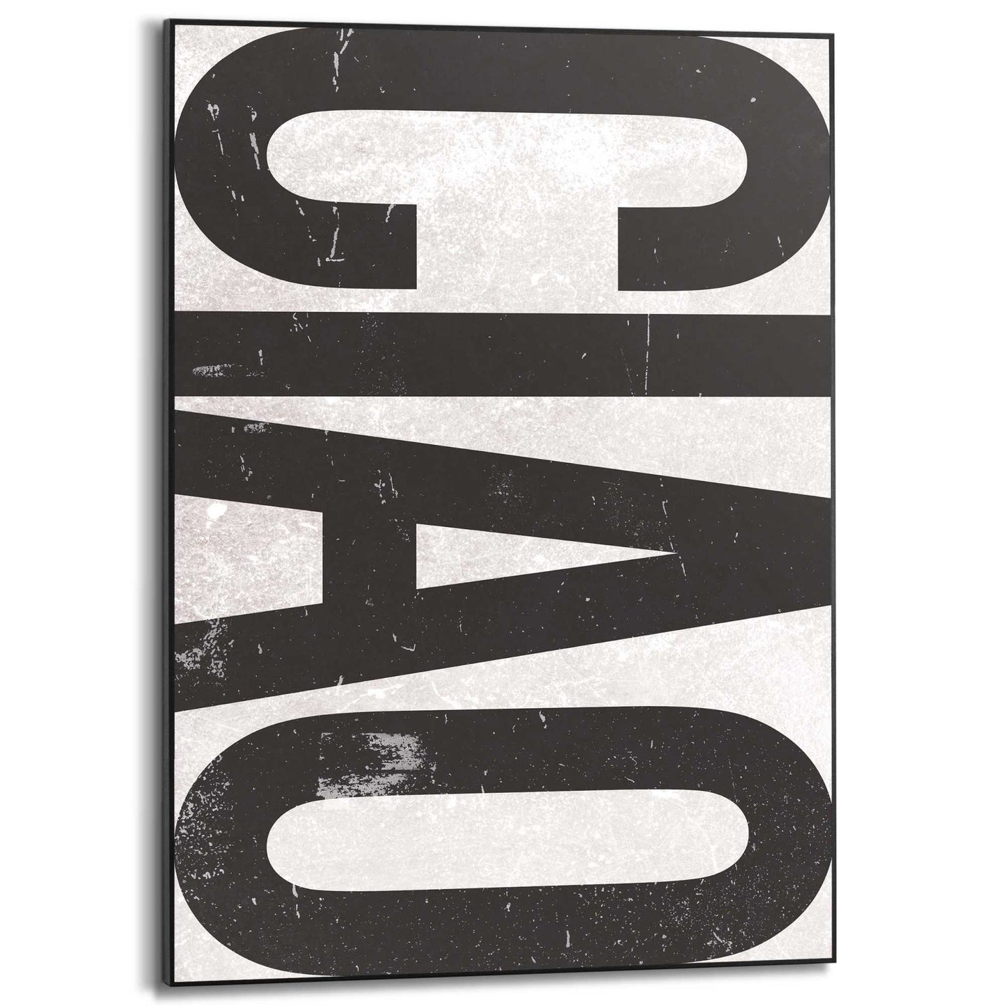 Framed Poster Black Ciao 70x50