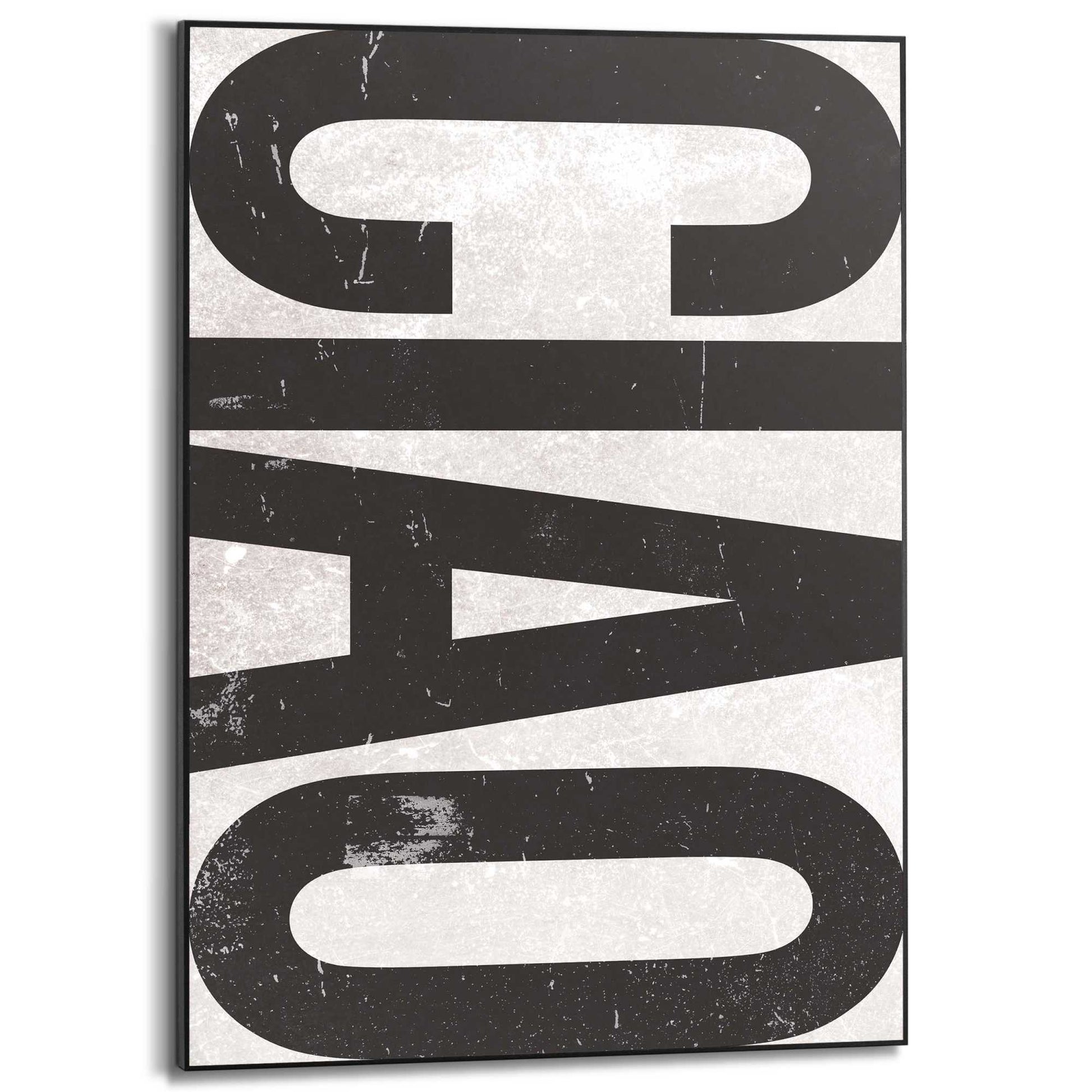 Framed Poster Black Ciao 70x50