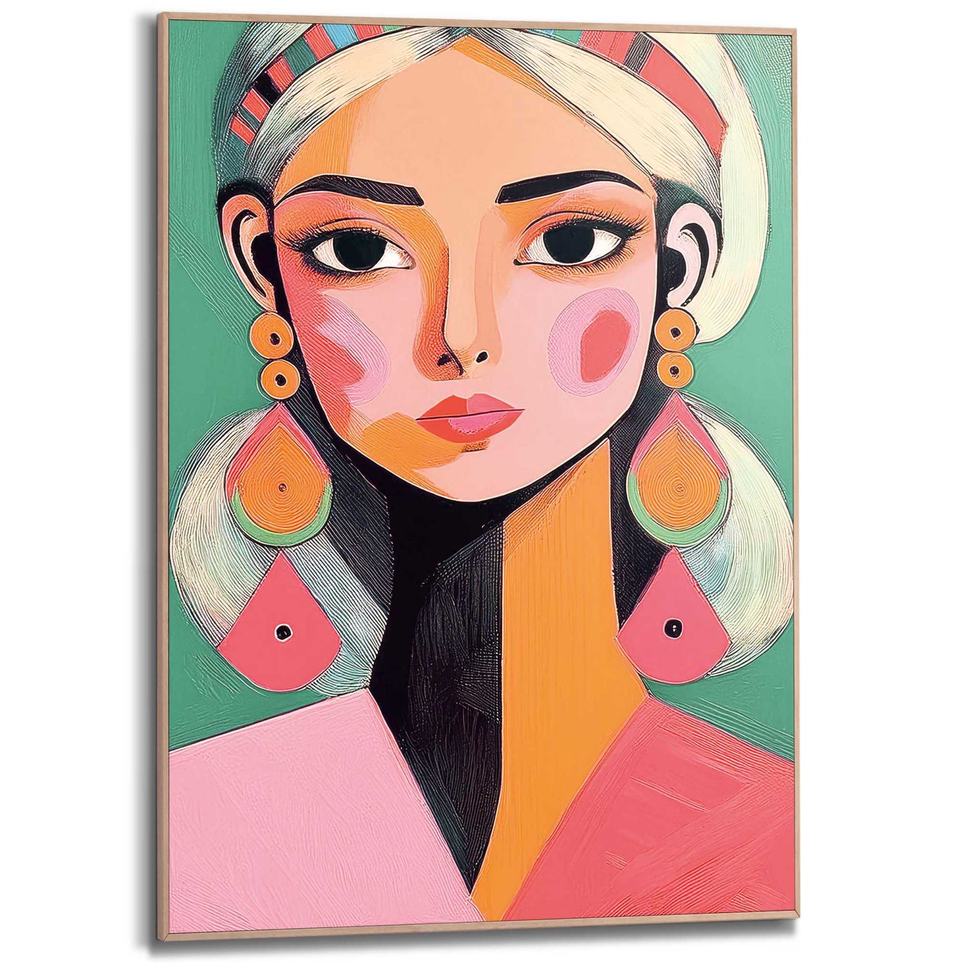 Framed Poster Design Coloured Girl II 70x50