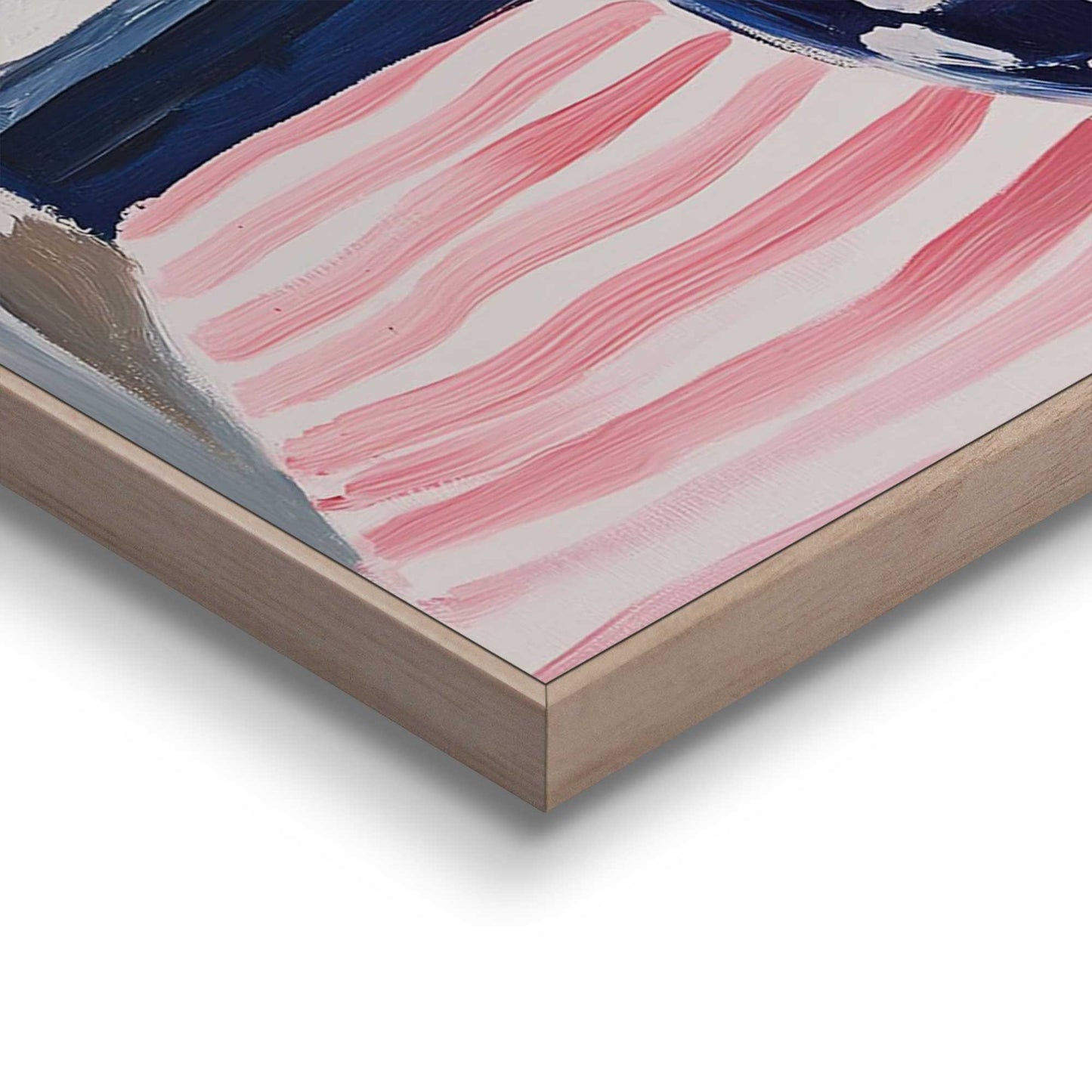 Framed Poster Winter Vase Blue Checkers 70x50