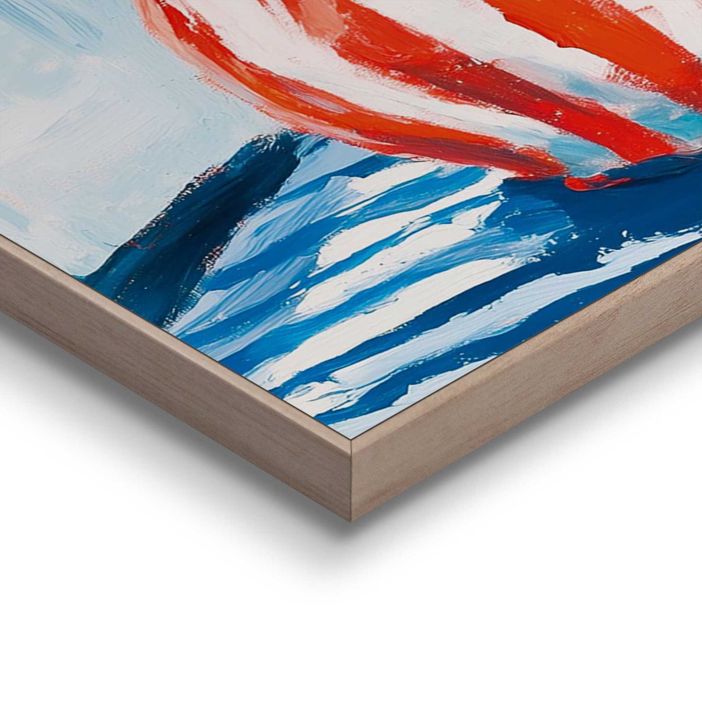 Framed Poster Winter Vase Red Stripes 70x50