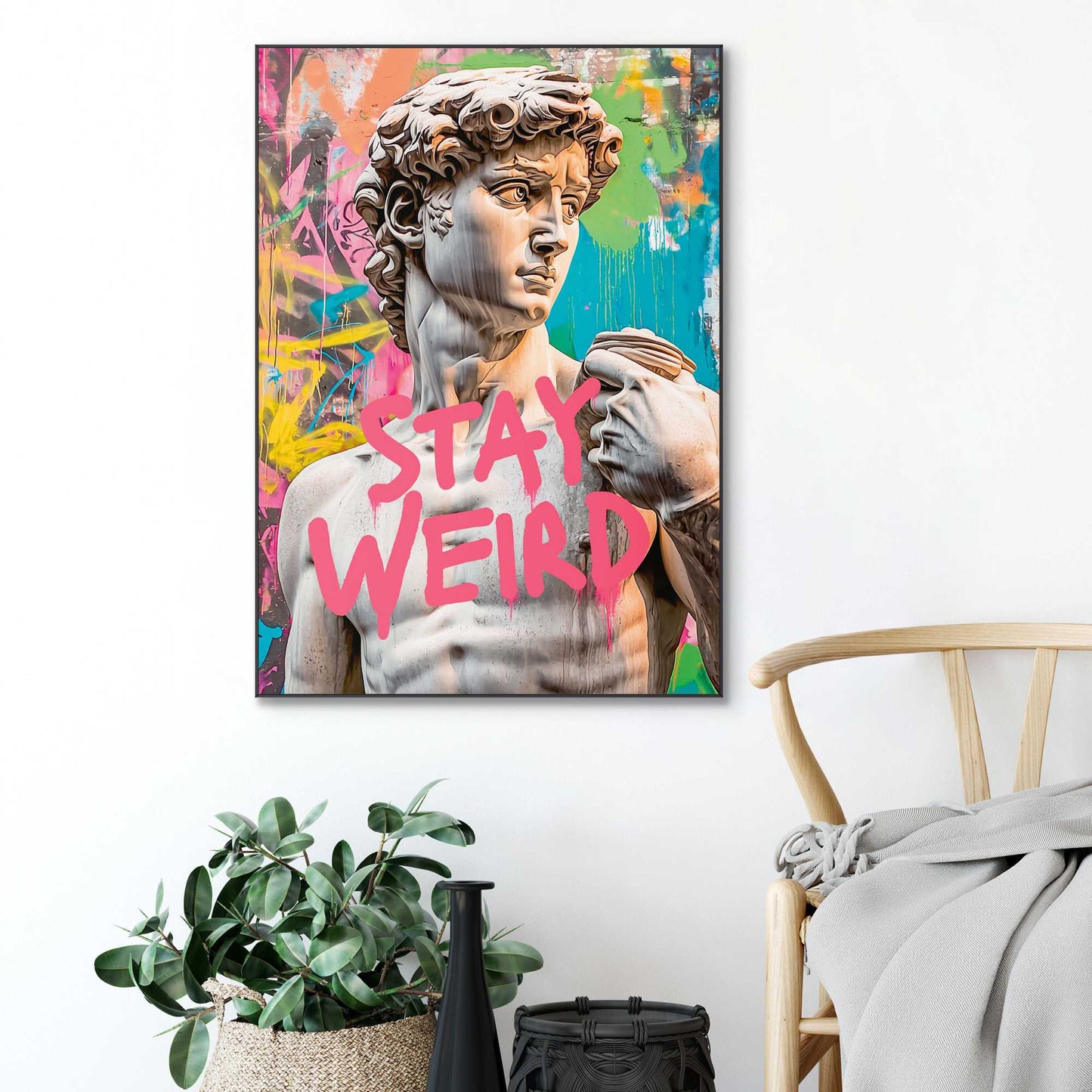 Framed Poster Streetart Torso 70x50