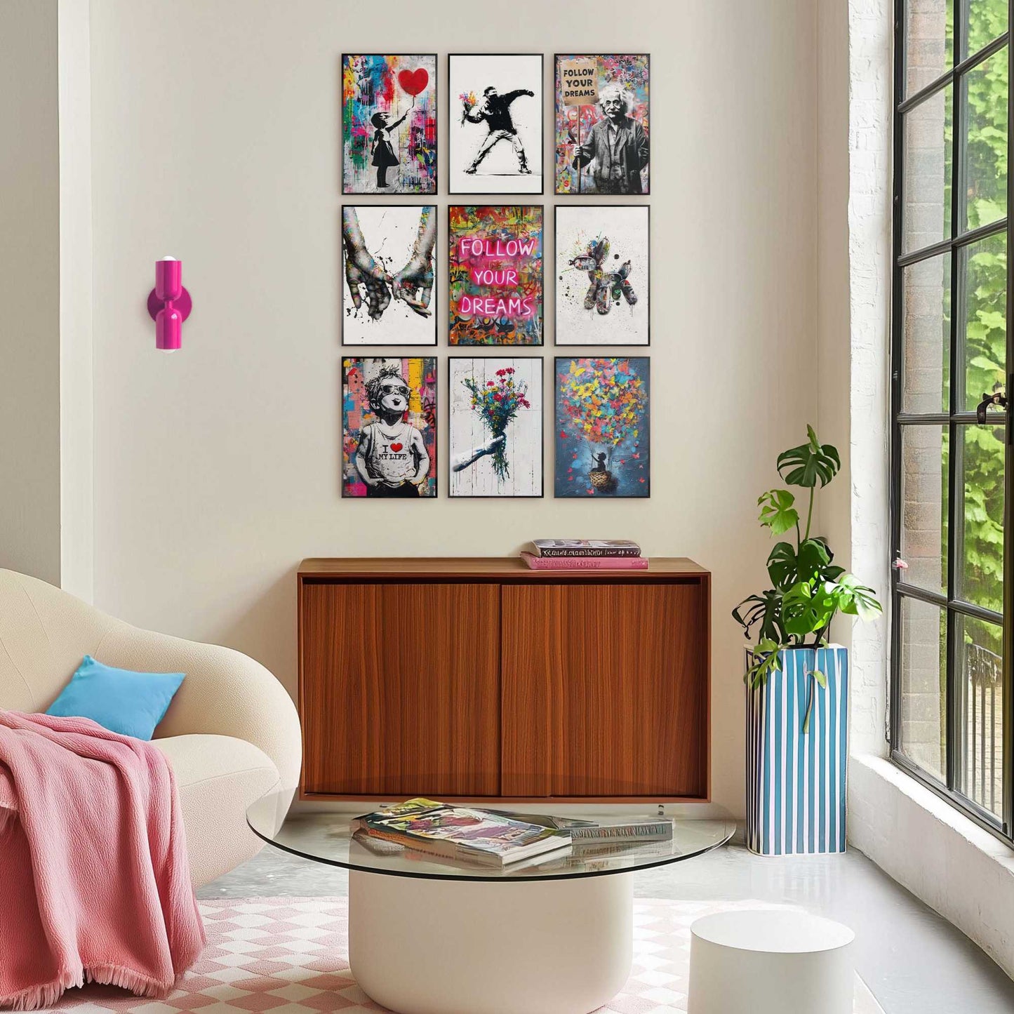 Framed Poster Streetart Set 30x20