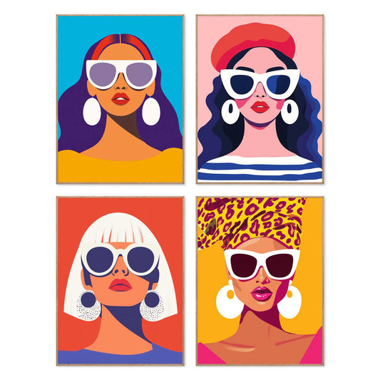 Framed Poster Colour Girl Set 40x30