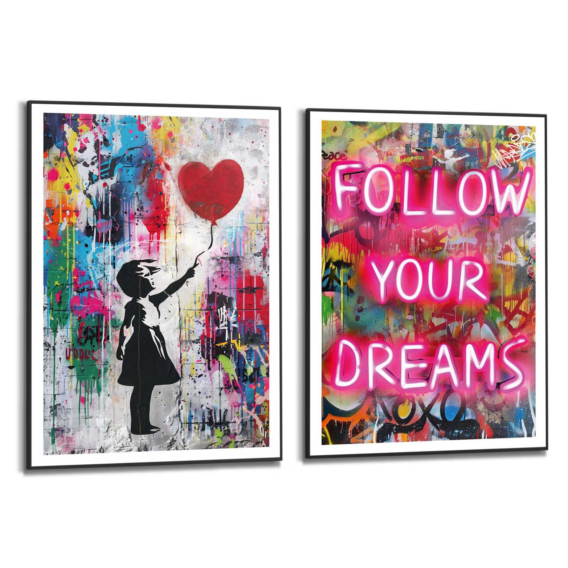 Framed Poster Balloon Dreams Set 70x50